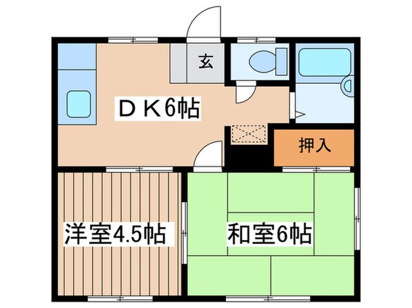 エステートピア林A棟の物件間取画像